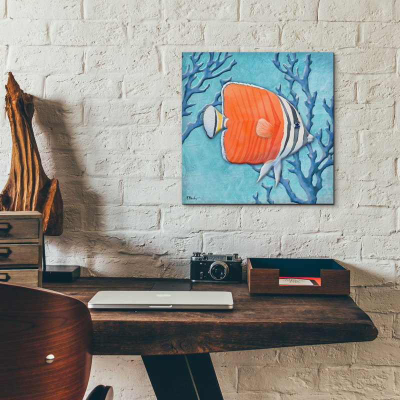 «Azure Tropical Fish IV» par Paul Brent, H 12 po x l 12 po x P 0,13 po
