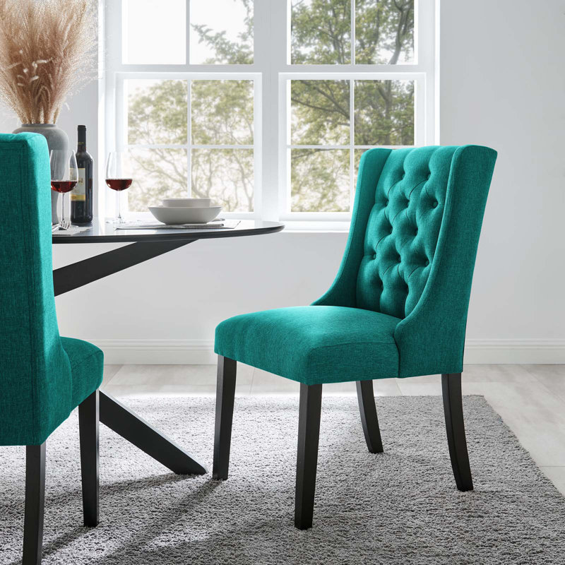 Chaise rembourrée Baronet, Bleu sarcelle, 1