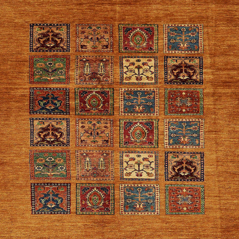 Tapis abstrait 617, Carré 4 pi