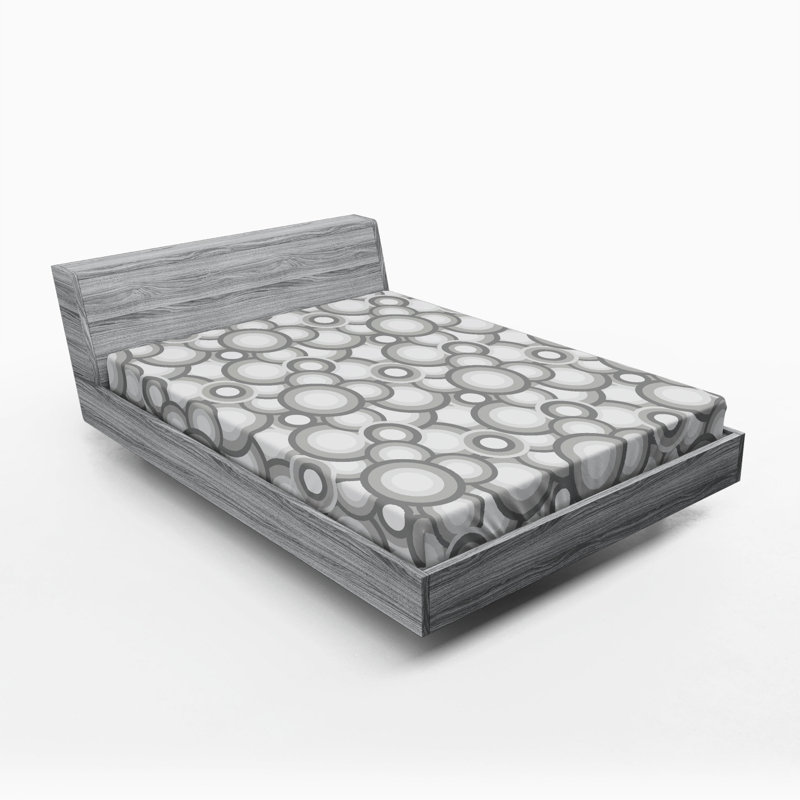 Microfiber Polka Dots Fitted Sheet, Queen Fitted Sheet