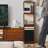 Black + White + Brown + Silver Solid Wood + Stainless Steel Display Cases-120836352