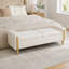 Banc de rangement moderne rembourré de 167 cm de large avec couvercle double et tissu chenille