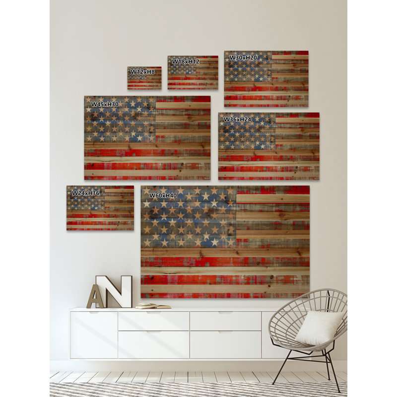 «American Dream» par Parvez Taj - impression sur bois, 24 po x 36 po