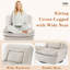 Chaise d'appoint pivotante et berçante en similicuir-896893763
