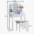Devhan Make-up Vanity Table and Stool Set-1615348398