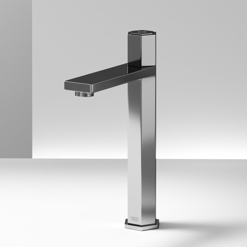 Robinet de lavabo vasque à poignée simple H 10 "Nova, Chrome