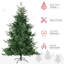Arbre de Noël artificiel de 57 po de largeur, 1288 branches, ouverture automatique, ignifuge, base en métal légère de 7,5 pi avec branches, installation simple, acier