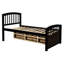Lit plateforme simple avec rangement en bois massif Eckart-471351921