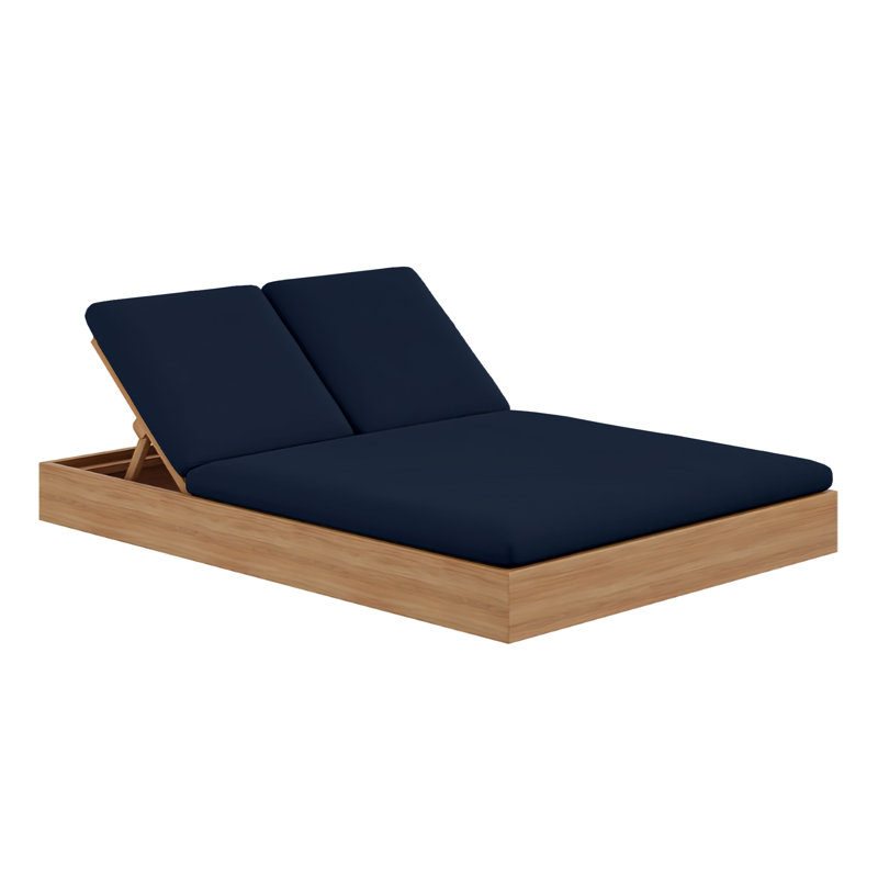 Beja Double Chaise Lounge - Charcoal, Spectrum Indigo