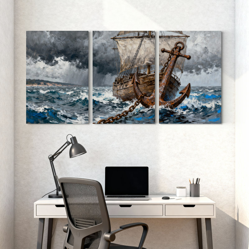 Ensemble de 3 impressions murales sur toile, H 18 po x l 36 po