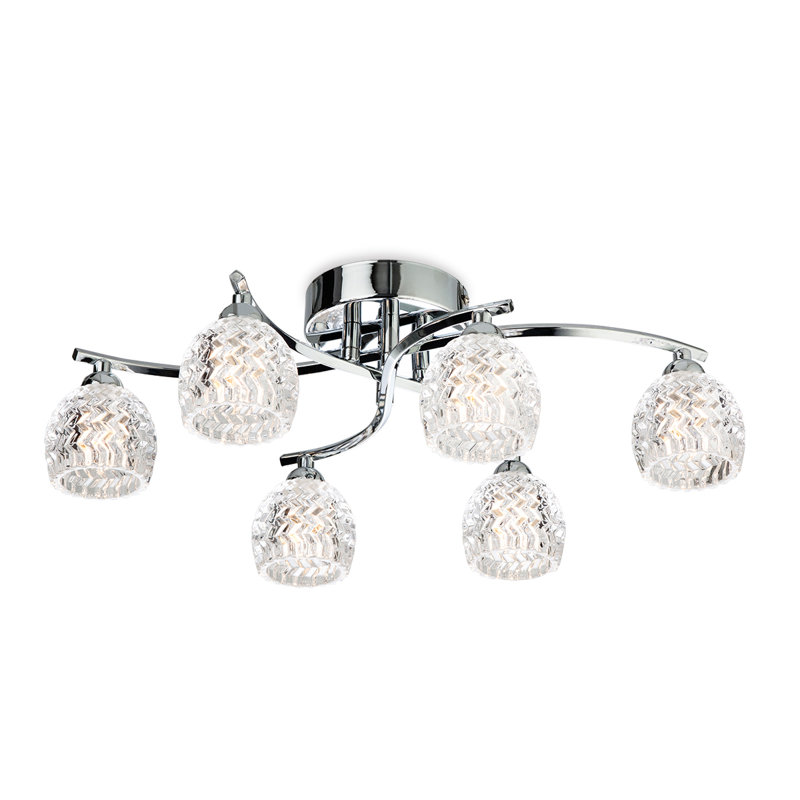 Maple Glass Semi Flush Mount