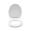 Grasmere Flexi-Fix White Toilet Seat - Adjustable Hinges with Rust Free Chrome Plated Hinge Covers, an Antibacterial Treated Surface and Made From Heavy Duty Thermoset Plastic (White)