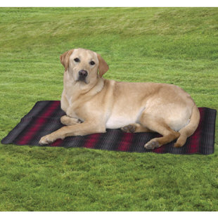 Dog Travel Mat in Red Plaid