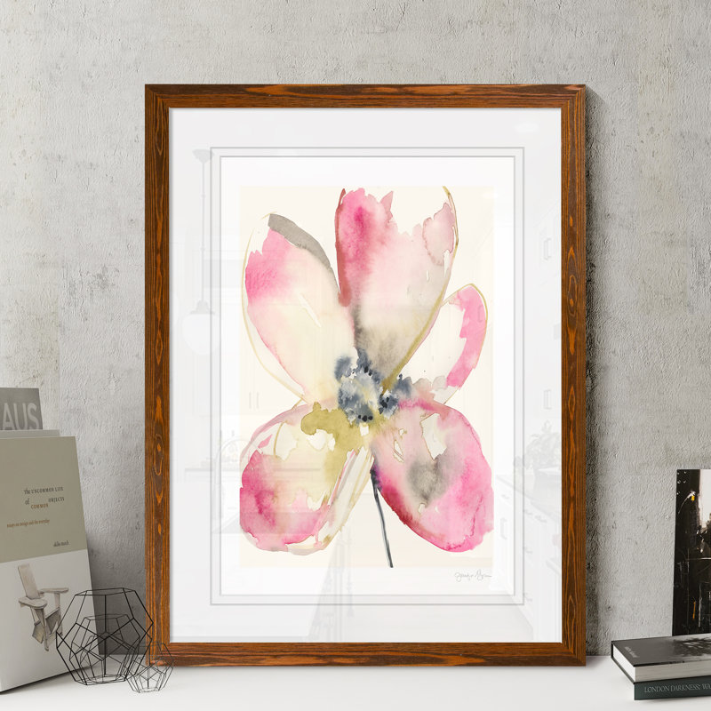 « magenta pétales ii » par paul cezanne-cadre photo, reproduction d’art, H 32 po x l 44 po x 1,25 po, Blanc