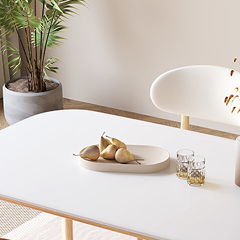 Table de salle à manger en ardoise de style crème, H 29,52 po x L 55,11 po x l 31,49 po