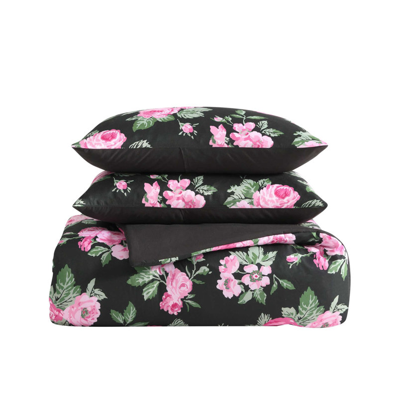 Ensemble d'édredon rose réversible Betsey Johnson, Édredon grand + 7 articles supplémentaires