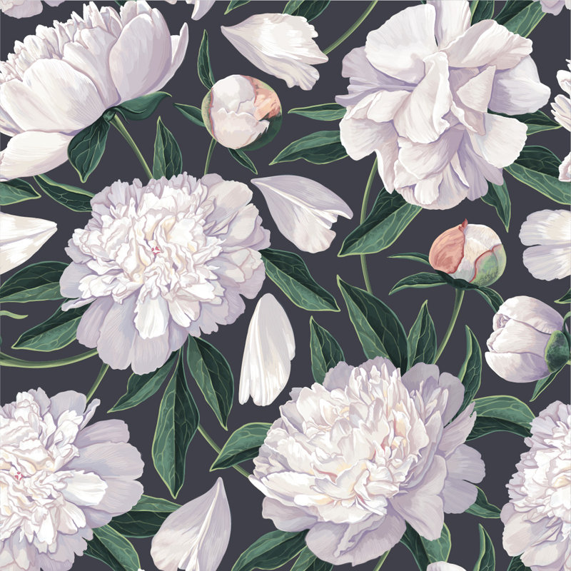 Peel & Stick Floral Wall Mural, 8.33" W x 8.33" L