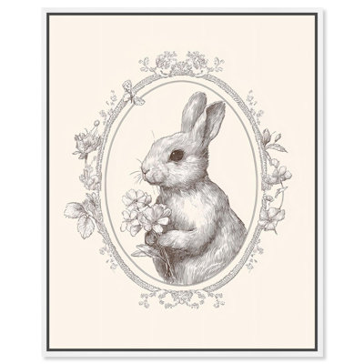 Art floral, reproduction d'art sur toile encadrée florale par Art Remedy, cadre noir, 16 x 20