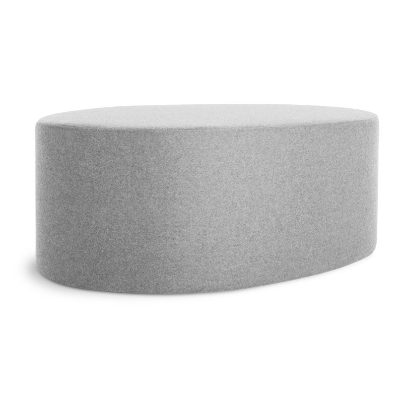 Swole Novelty Ottoman, Vesper Light Grey
