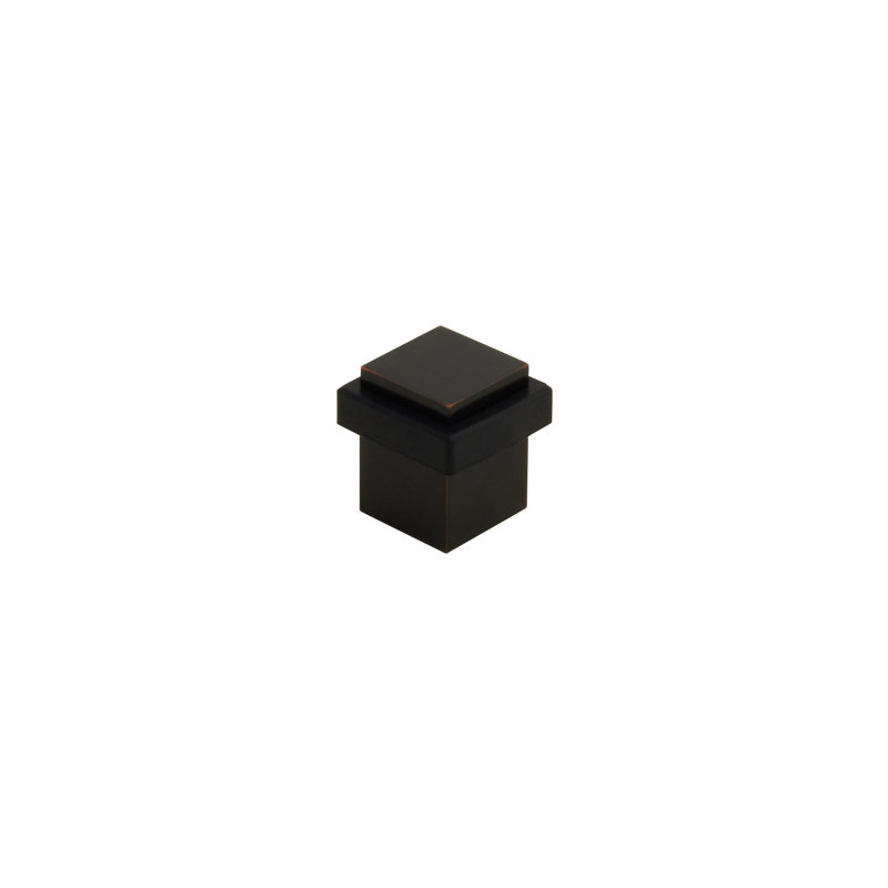 Butoir de porte carré Emtek, Oil Rubbed bronze, H 1,25 po x l 1,376 po x P 1,376 po