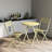 3 Piece Patio Bistro Set Of Foldable Round Table And Chairs, Yellow-2072298804