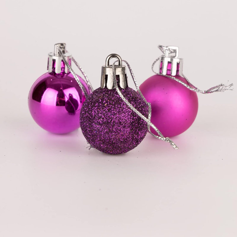 Polyvinyl Chloride (PVC) Bauble, Purple, 3cm H x 3cm W x 3cm D