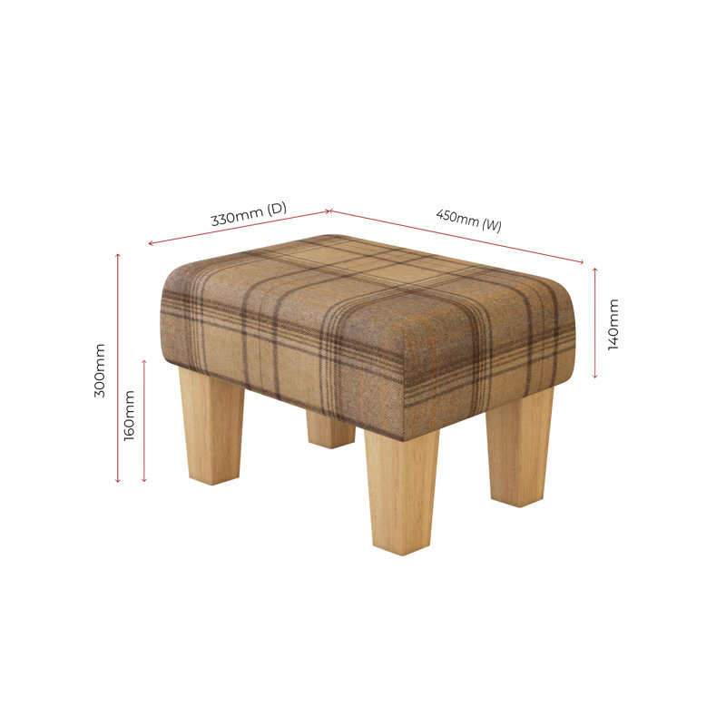 Manufactured Wood Accent Stool, Natural, Natural Cream
