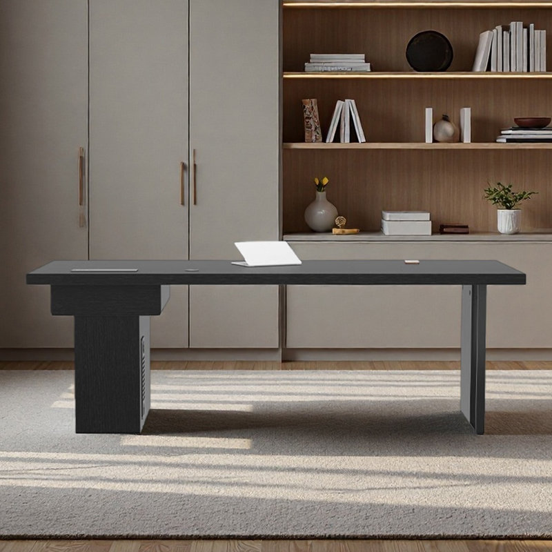 Bureau d'ordinateur Beehler, H 29,53 po x l 82,68 po x P 31,5 po, Noir