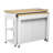 47" Rubber Wood Kitchen Island With Extendable Table, Storage, Drawers, Cabinets & Power Outlet, White-1647578541