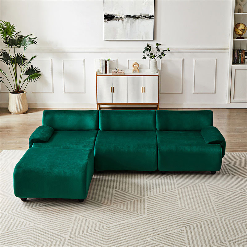 Canapé modulaire Demba, Tissu vert