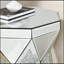 Table basse de style tambour avec incrustation de cristal miroir, table décorative argentée, meuble moderne de luxe moderne, table basse de 20 pouces (environ 50 centimètres), convenant au salon