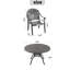de patio en aluminium coulé avec coussins de trois pièces - Mobilier d'extérieur élégant pour le jardin et la cour