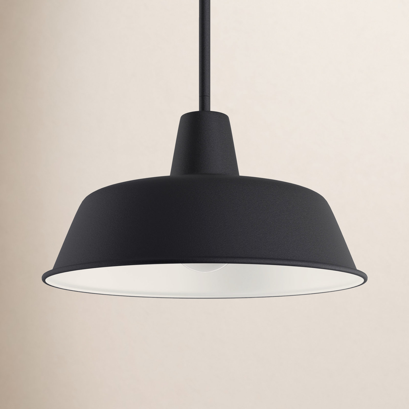 Jorgie Outdoor Steel Pendant, Black