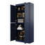 Bibliothèque 100% bois massif à 6 tablettes, portes Shaker, tablettes réglables, 32 po de largeur, 71,5 po de hauteur-1518785626