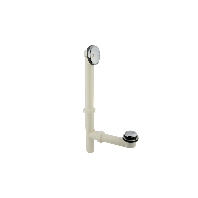 Leg Tub Drain with Overflow, Chrome