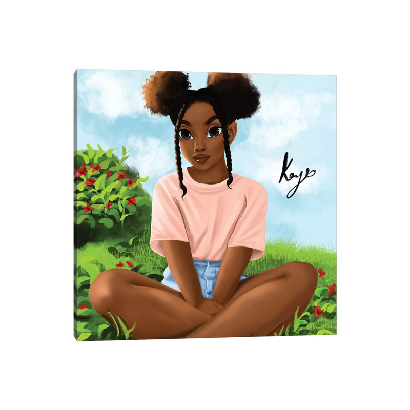 Garden par Princess karibo-impression d’art graphique, Pas de tapis, H 26 po x l 26 po x P 1,5 po, Toile tendue