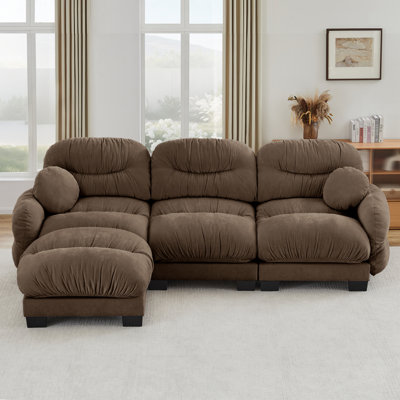 Canapé modulaire en tissu chenille
