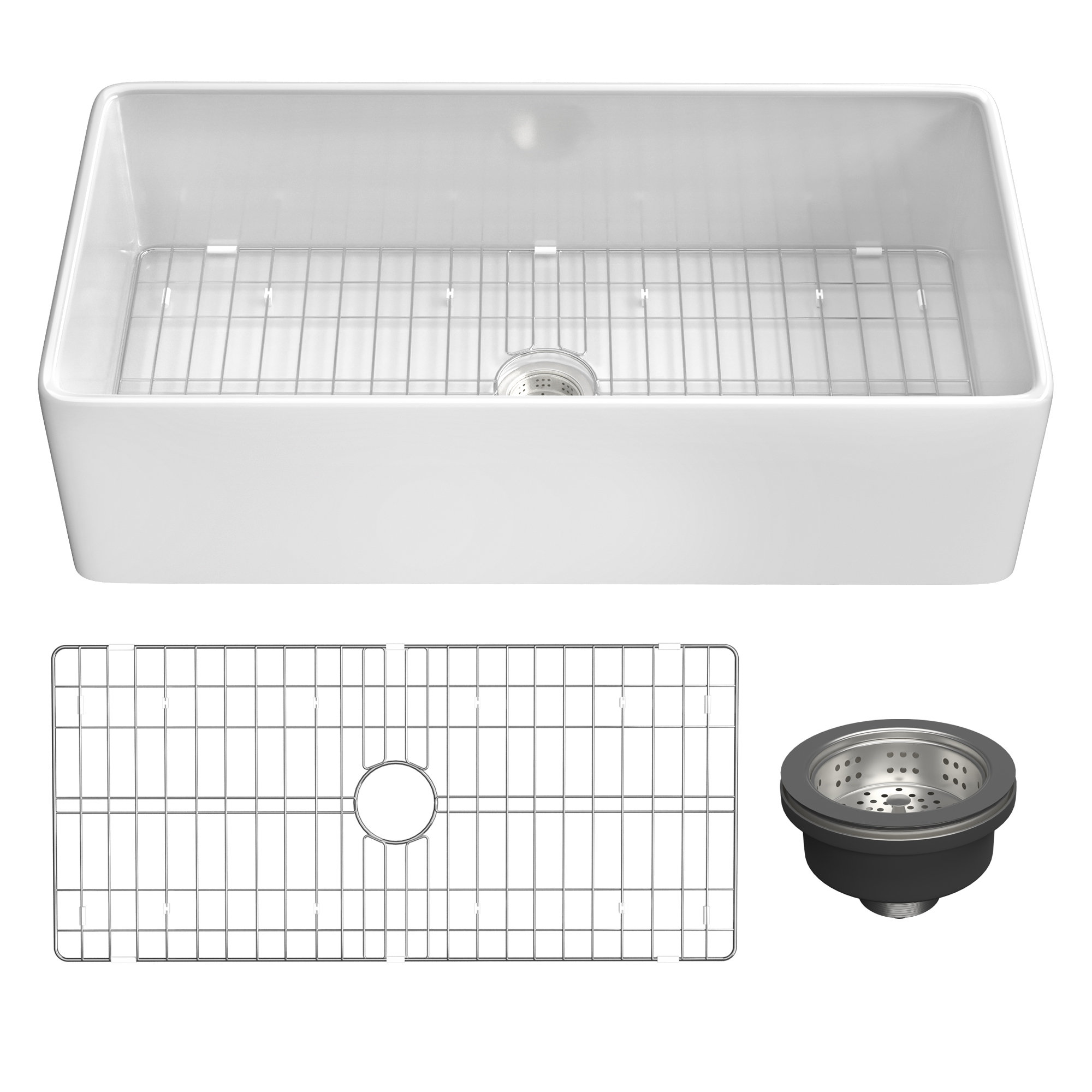 https://assets.wfcdn.com/im/41115517/compr-r85/2391/239151101/fireclay-farmhouse-kitchen-sink-with-sink-grid-basket-strainer.jpg