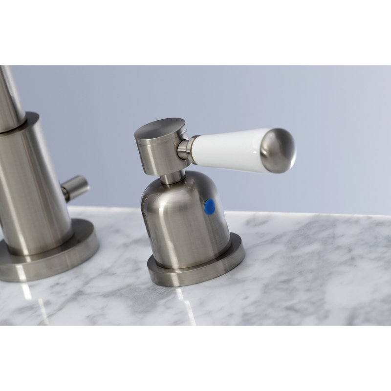 Robinet de salle de bain espacé Kingston, Nickel brossé
