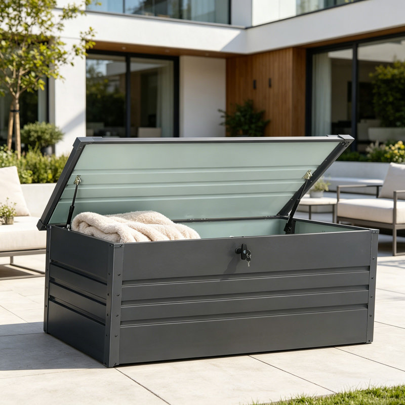 Coffre de terrasse extérieur en métal 260 gallons imperméable