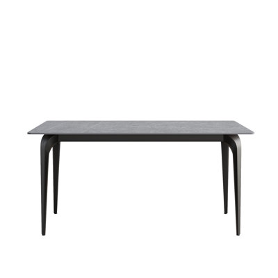Eaimor Rectangular Stone Top with Iron Base Dining Table