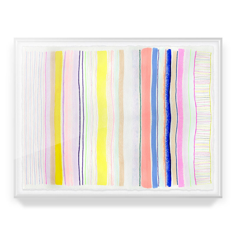 Spring Stripes #4 By Kristi Kohut, Shadow Box Acrylic, 30" H x 40" W