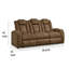 Canapé inclinable électrique Alexy, USB, rangement, similicuir brun, 86 po