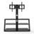 Black Multi-Function Angle And Height Adjustable Tempered Glass TV Stand With High Weight Capacity And Easy Assembly