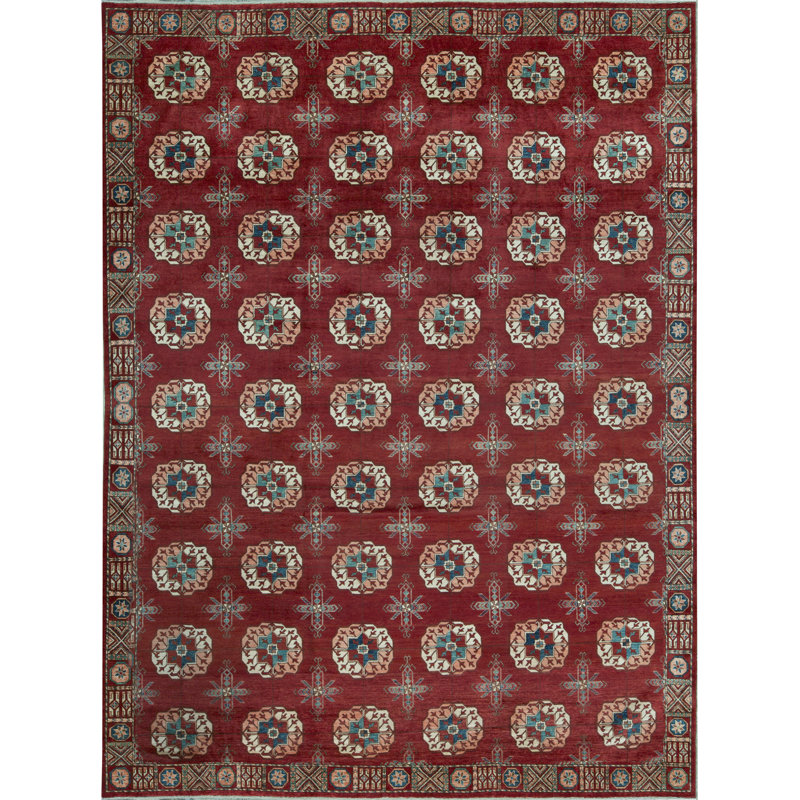 Tapis rouge noué à la main de haute qualité
