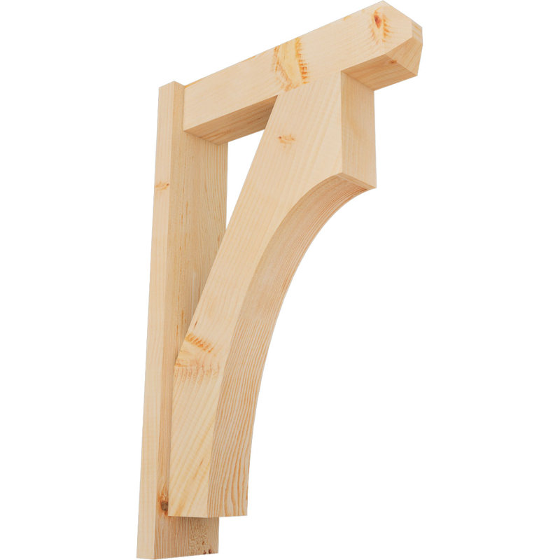 Persienne en bois rustique Westlake Craftsman, Sapin Douglas de 5 1/2 po (lisse), P 28 po x H 34 po