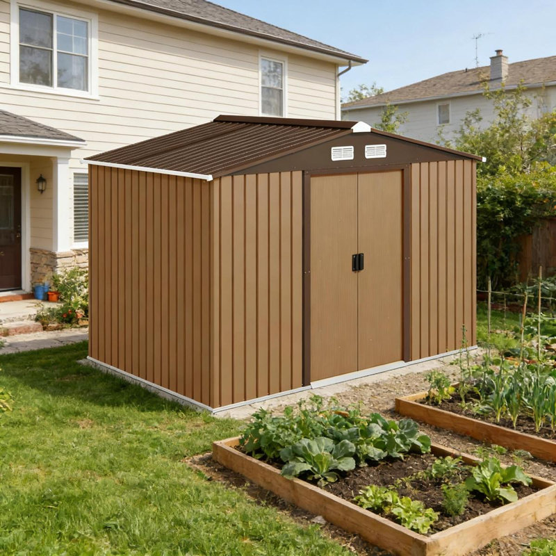 Remise en métal pour outils de jardin, remise spacieuse et remise extérieure