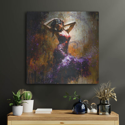  «Fibonacci Purple Flamenco III» par Marta Wiley, art mural en métal, 24 po x 24 po