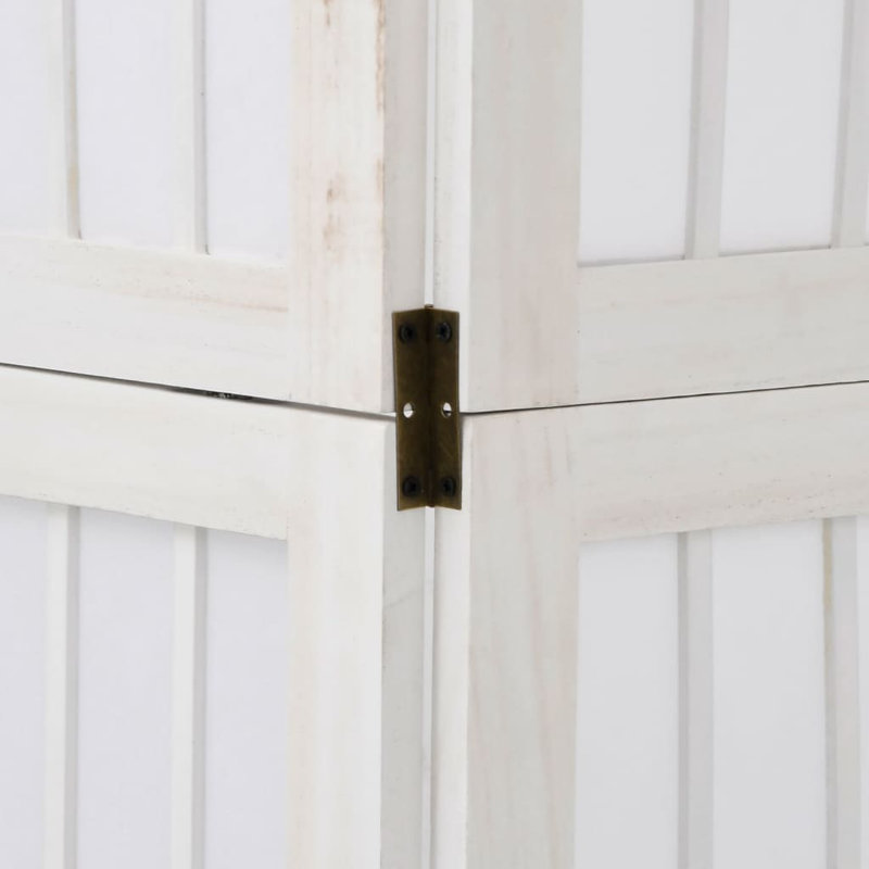 105 cm W 3 - Panel Folding Room Divider, 160cm H x 105cm W x 0.16cm D, White