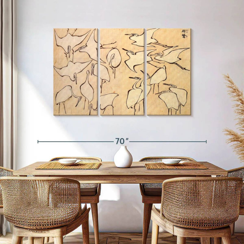 Brampt Egrets From Quick Lessons, 36" H x 57" W